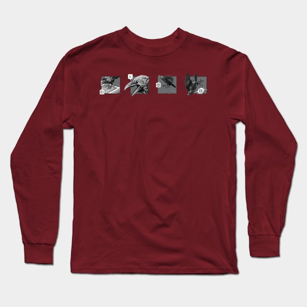 Social Raven Story Long Sleeve T-Shirt by CoffeeBlack